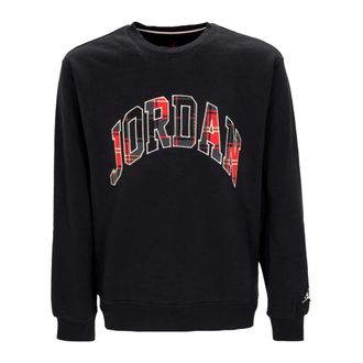 Nike Jordan Sweatshirts, male, Black, Size: XL Fleece Crewneck Sweatshirt