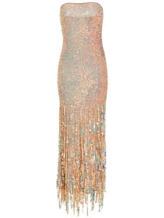 Retrof&ecirc;te Tera sequin-embellished dress - women - Viscose - XS/S - Gold