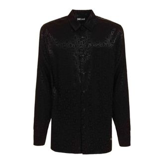 Just Cavalli Overhemden - Heren - Casual Overhemden - Zwart - M - Overhemden