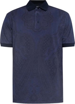 Etro Polo In Cotone Con Stampa Paisley-Uomo