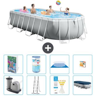 Intex Piscina Prism Frame Oval - 610x305x122 Cm - 9-piezas S541