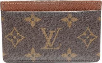 Louis Vuitton 2004 monogram Porte Carte card case - Bruin