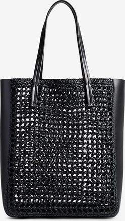 Khaite Shopper aus Leder und Bast Zoe