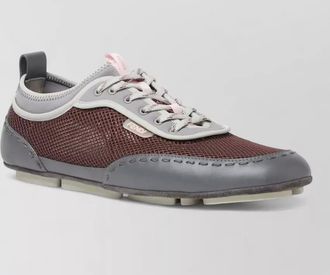 Fendi fit mesh leather sneakers rubber sole