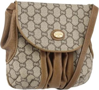 Gucci Pre-owned Cross Body Bag - Dames - Vintage Schoudertas - Beige - ONE Size - Leer - Vintage