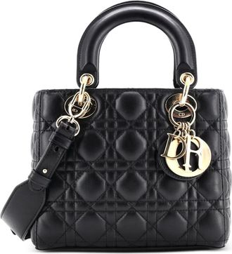 Dior My ABCDior Lady Dior Bag Cannage Quilt Leather Small satchel - Nero