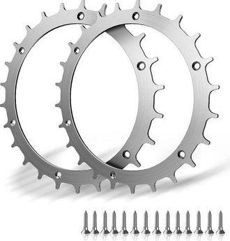 OEM Juego De 2 P&uacute;as De Acero Inoxidable Para Cortac&eacute;spedes Bosch Indego Xs 300 400 500 M700, Finamente Desbarbadas Con Tracci&oacute;n Mejorada Para Cortac&eacute;spede