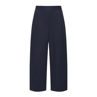 Ichi Kate Wide Trousers - female - ICHI - Wide Trousers - Blue - XS - Trousers