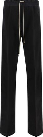 Rick Owens Black Straight Drawstring Pants