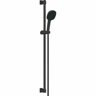 GROHE Conjunto De Ducha Con Cabezal De 2 Chorros, Barra De 90cm Y Flexible Vitalio Comfort 110 269302431 - Ahorro De Agua - Negro Mate