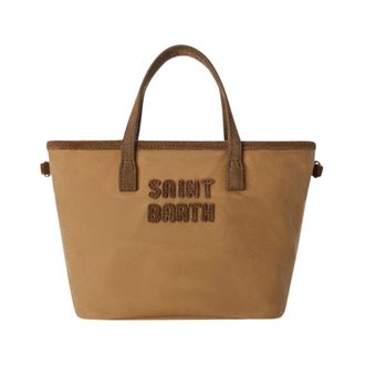 Saint Barth City Bag Mini Wax - Dames - Tassen - Bruin - Maat: ONE Size Katoen