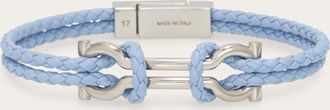 Ferragamo Men Double Gancini bracelet (18cm) Blue