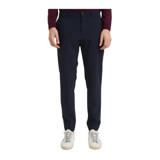 Roberto Ricci Design Slim-fit Trousers, male, Blue, XL, Blue Winter Chino Trousers with Drawstring