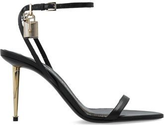 Tom Ford Schoenen, Dames, Zwart, 38 EU, Leer, Padlock Sandal