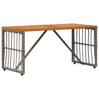 vidaXL Mesa De Exterior Gris 80 X 40 X 40 Cm Acero Y Polirat&aacute;n Vidaxl