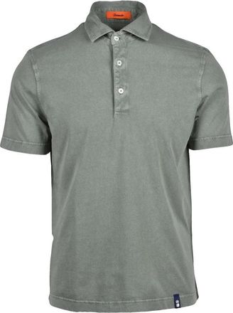 Drumohr Sage Green Cotton Men Polo
