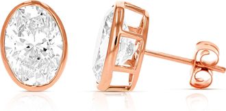 Vir Jewels 4 cttw Oval Lab Grown Diamond Stud Earrings in 14K Gold With Push Backs For Women