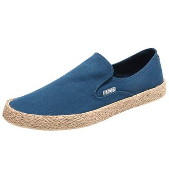 Generic Canvas Slip On for Men Lightweight Linen Shoes Comfortable Loafers Shoes Flat Sneakers Orthopedic Walking Shoe Casual Shoe Minimalist Solid Color Snea