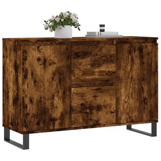 Berkfield Home Sideboard Smoked Oak 104x35x70 cm Engineered Wood in Brown | Size: 104 x 35 x 70 cm
