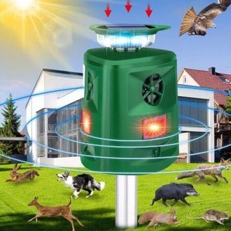 OEM Repelente Ultras&oacute;nico De Animales Con Energ&iacute;a Solar - Alcance De Detecci&oacute;n De 9 Metros - 5 Modos Ajustables - Resistencia Al Agua Ip44 - Protecci&oacute;n De