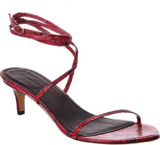 Isabel Marant Snake-Embossed Leather Sandal