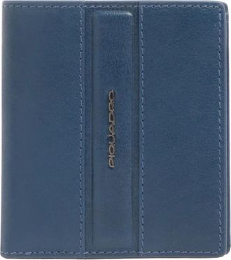 Piquadro Leren Kaarthouder met 8 Vakken & RFID-bescherming - Heren - Portefeuilles - Blauw - ONE Size - Katoen - Accessoires