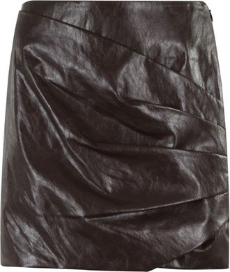 Federica Tosi Metallic Leather Miniskirt