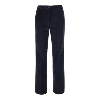 Semicouture Dames, Broeken, Blauw, Maat: S Corduroy