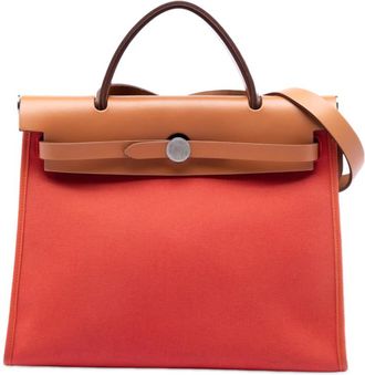 Herm&egrave;s Pre-owned Hermes Toile Herbag Zip 31 Ladies C
