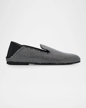Giuseppe Zanotti Men & apos;s Suede Crystal-Embellished Loafers
