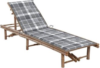 vidaXL Vidaxl - Tumbona De Jard&iacute;n Con Coj&iacute;n Bamb&uacute;