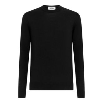 Alpha Industries Alpha Industries, Round-neck Knitwear, male, Black, Size: XL Round-neck Knitwear