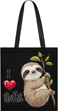 Generic I LOVE Sloths! Tote Bag for Women Men Shoulder Bags Purses Pouch Handbags