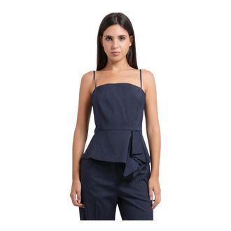 HUGO BOSS Sleeveless Tops - Dames - Tops zonder mouwen - Blauw - M - Tops