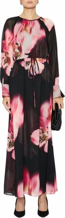 Misa Naomi Floral Dress In Midnight Orchid