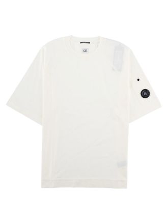 C.P. Company White Patch Detail Short-Sleeve Cotton T-Shirt