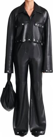 Nanushka Maylee Alt-Leather Pants In Black