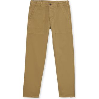 Fortela Newfatigue Herringbone Cotton Fatigue Trousers in Olive Green at Nordstrom, Size 36 X 29 Eu