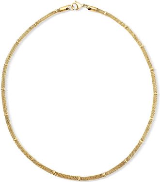 Ellie Vail Womens Casette Beaded Round Mesh Chain Necklace In Gol