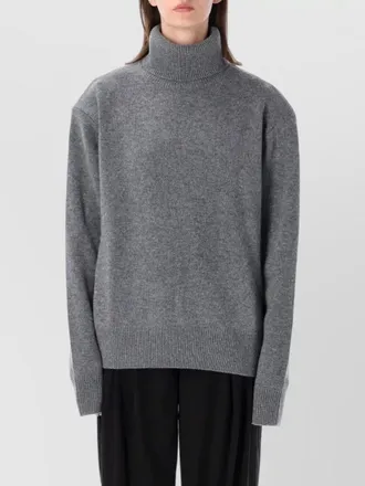 Frankie Shop cashmere relaxed-fit ribbed turtleneck sweater