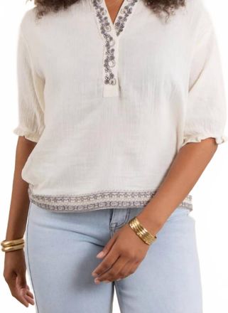 Dear John Denim hebrews 13:8 V-Neck Shirt In Ivory