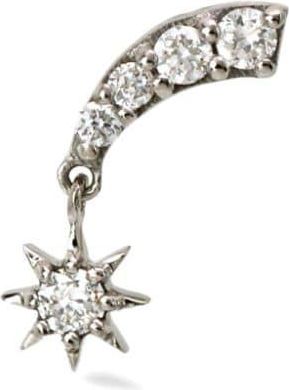 Lark & Berry 14kt white gold Starburst diamond stud earring - women - Lab Grown Diamond/14kt White Gold - One Size - Silver
