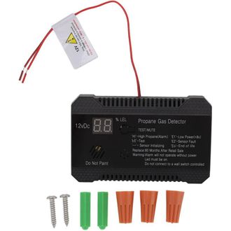 OEM Detector De Gas Propano Para Autocaravanas, Potente Alarma Sonora De 85 Db Con Sensor Certificado Por Ul, Color Negro -crezuo
