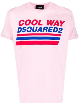 Dsquared2 Cool Way print T-shirt - men - Cotton - S - Pink