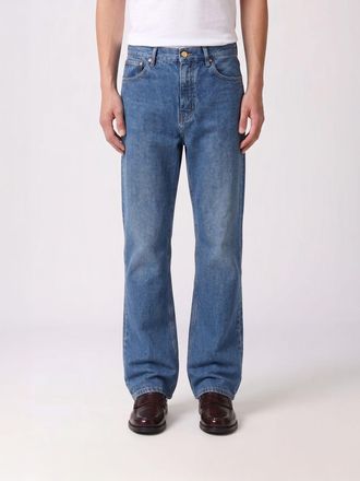 Jil Sander Jeans a gamba larga in denim