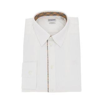 Burberry Poplin shirt with Check piping Man XXL