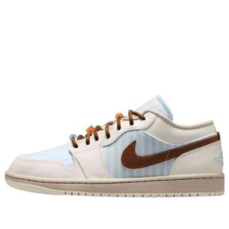 Nike Jordan (WMNS) Air Jordan 1 Low Pinstripe Pack Hydrogen Blue Cream IR7553-422