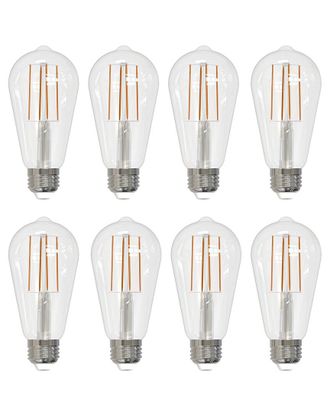 Bulbrite Discontinued Bulbrite Pack Of (8) 7 Watt Dimmable Clear Filament St18 Medium (E26) Led Bulb