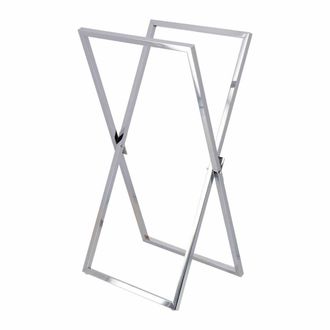 Tendance Toallero Met&aacute;lico Con Estructura Plegable Cuadrada - Cromo - Tendance