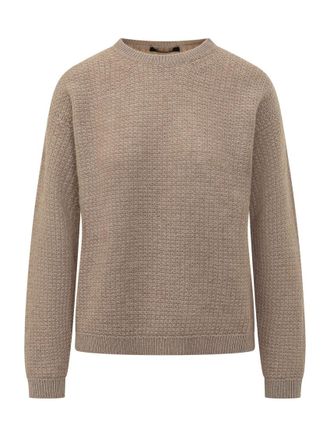 Fabiana Filippi Brown Knitted Crew Neck Sweater